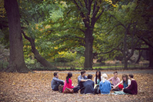 Students in Central Park