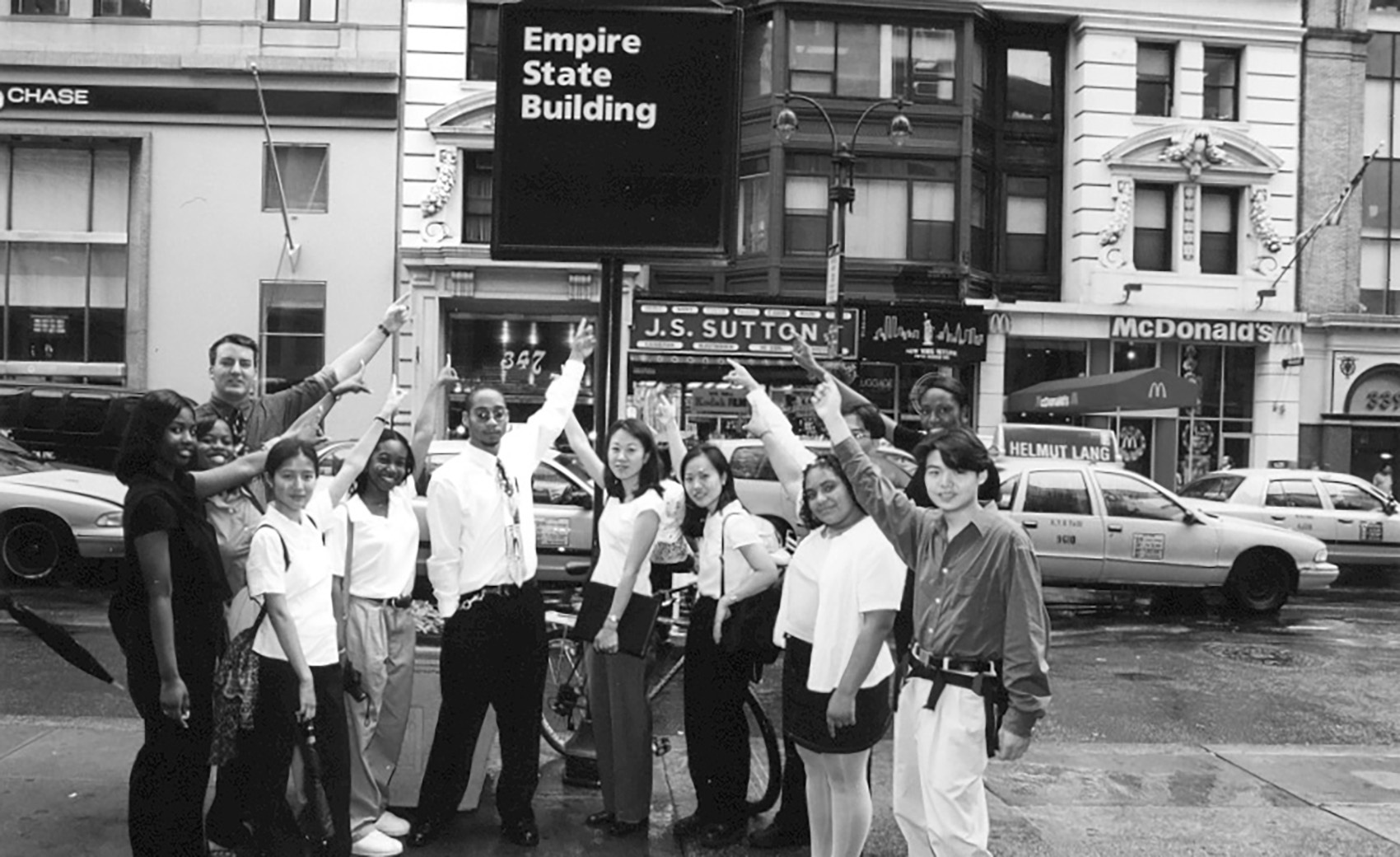 King's Students with Empire State Building Sign