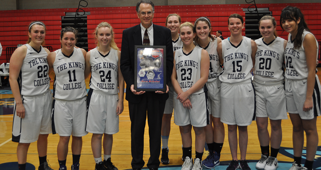 Norm Wilhelmi with Women's Basketball Team