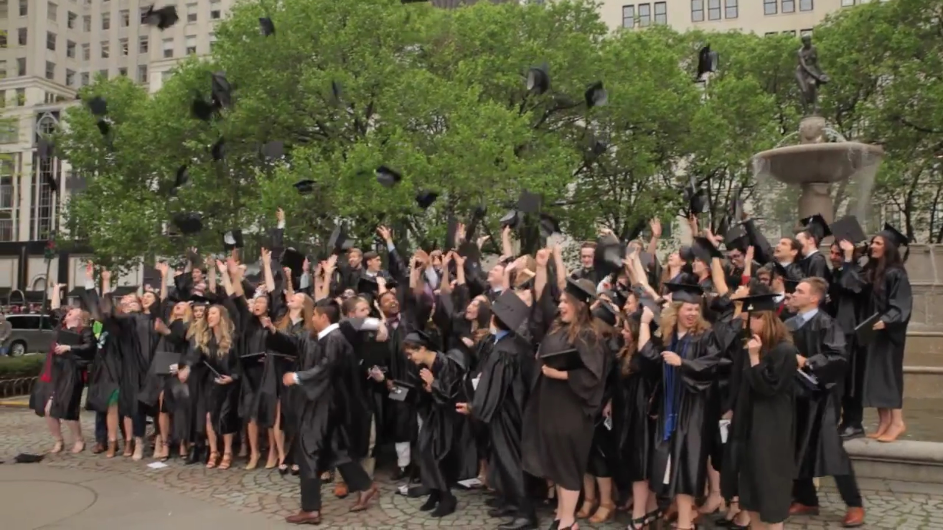 Cap Toss at Commencement