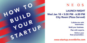 NEOS Competition How To Build Your Startup event graphic