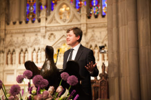 Jonah Ortiz addresses the Class of 2017 as Senior Speaker