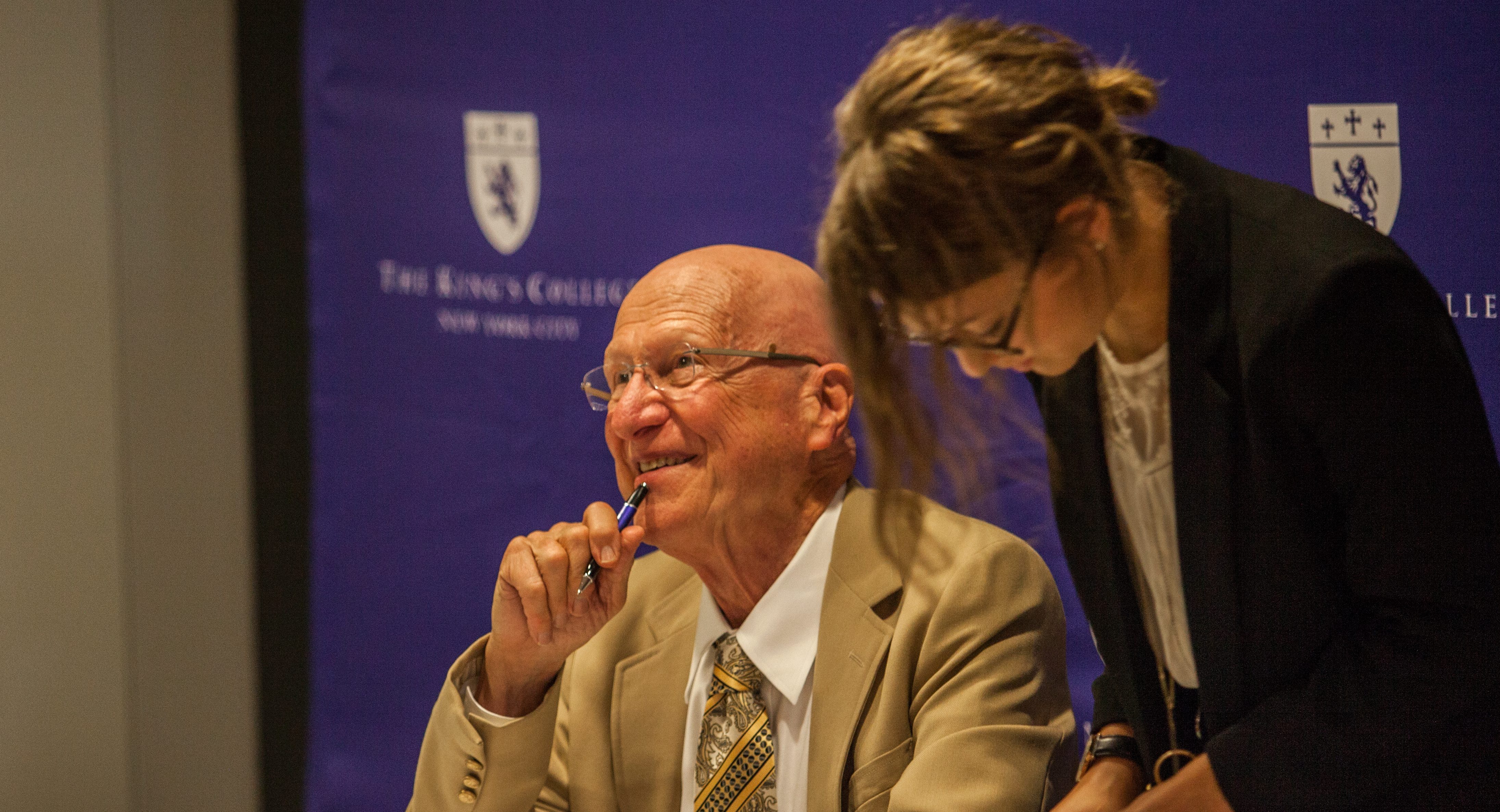 Peter Kreeft signing books at his book launch