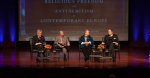 Robert George, Rabbi Dr. David Dalin, Mary Ann Glendon, Rabbi Dr. Meir Soloveichik