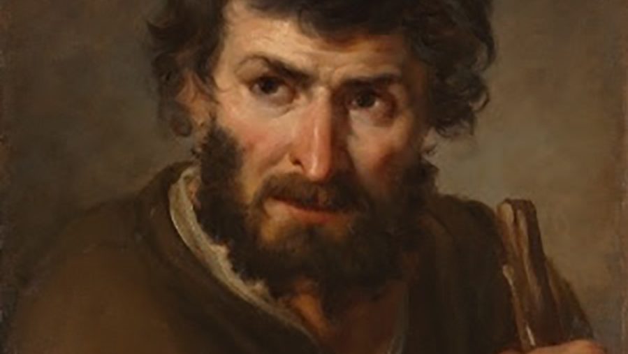 Painting of a shepherd by an unknown French artist