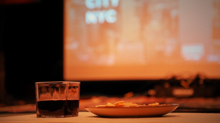 Communion bread and wine on a table