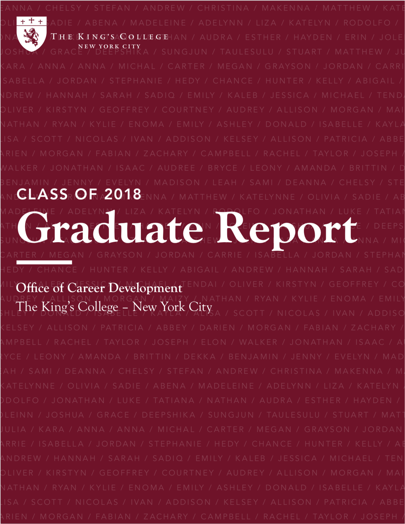 Graduate Report 2018 cover