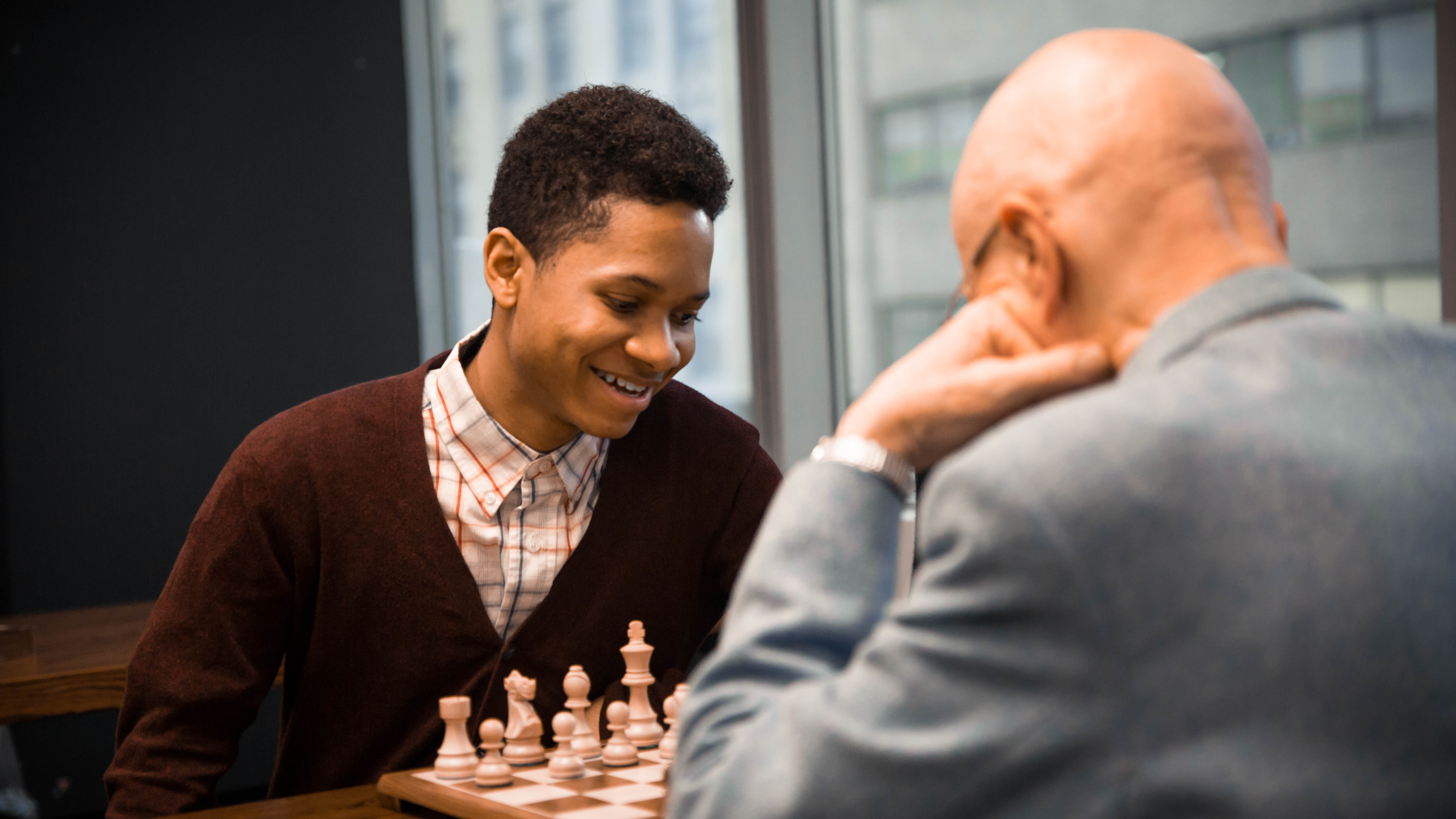 Faculty and student chess game