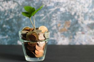 plant growing in money jar symbolizing outside scholarships