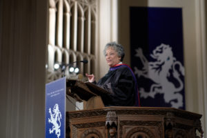 kay cole james speaks at commencement